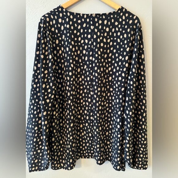 Chic Soul Women’s Plus Black & Gold Dotted Blouse - Picture 5 of 6